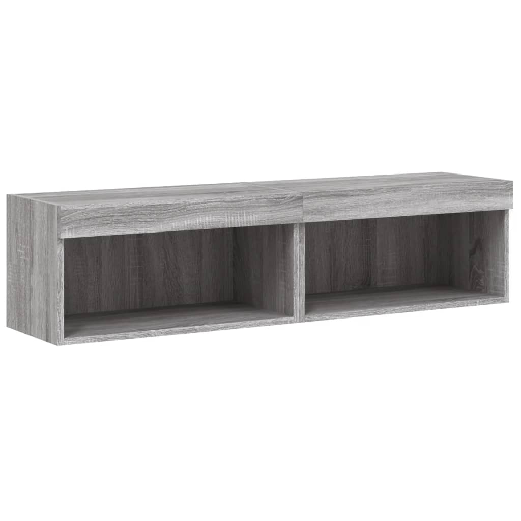 TV ormarići s LED svjetlima 2 kom boja hrasta 60x30x30 cm