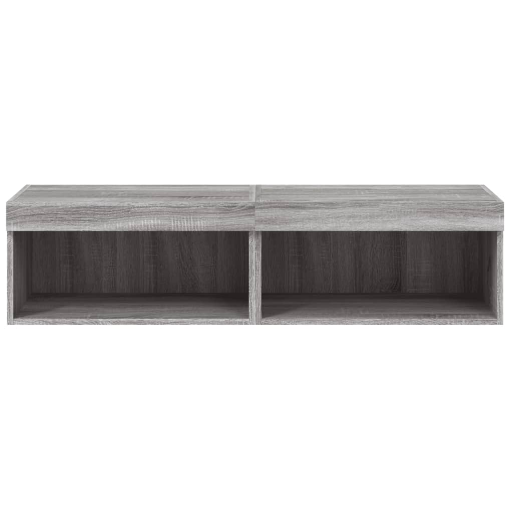 TV ormarići s LED svjetlima 2 kom boja hrasta 60x30x30 cm