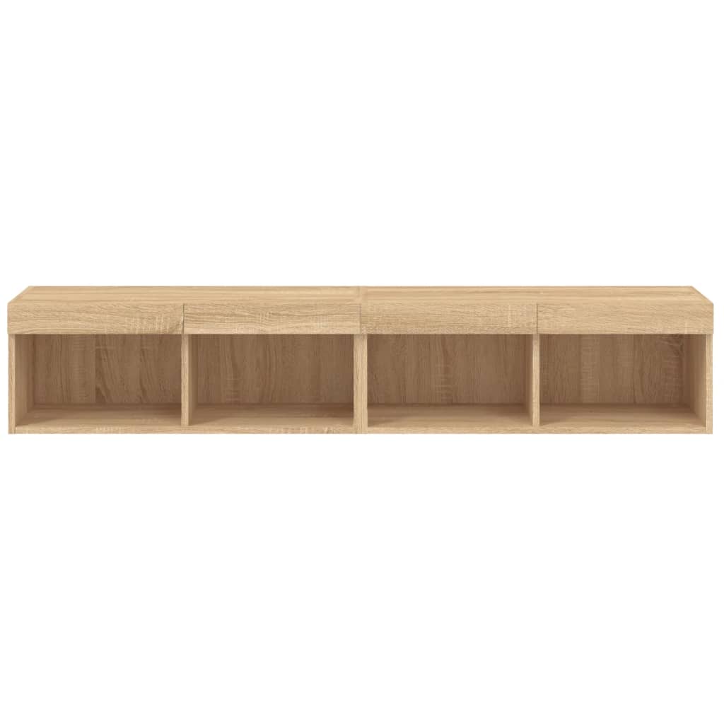 TV ormarići s LED svjetlima 2 kom boja hrasta 80x30x30 cm