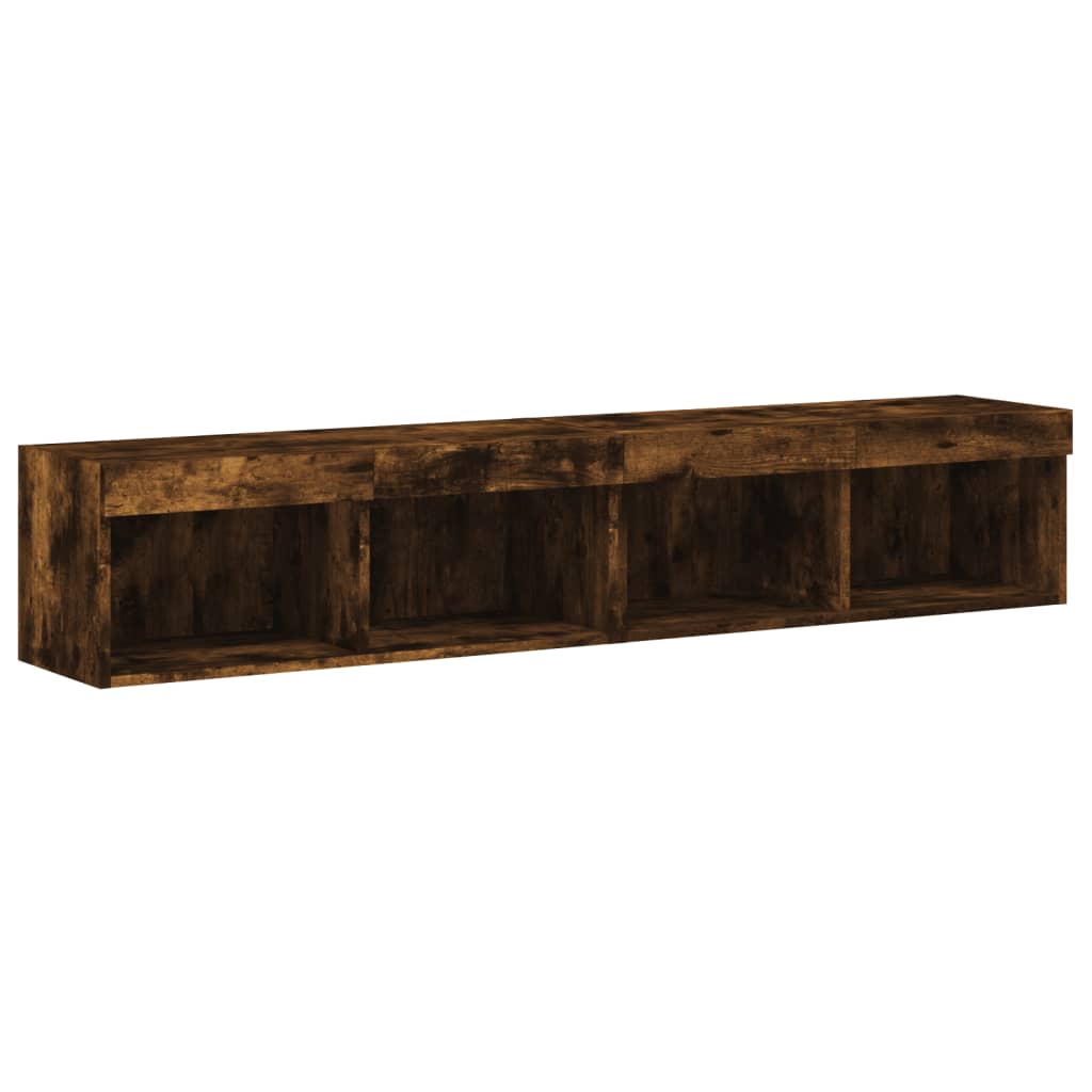TV ormarići s LED svjetlima 2 kom boja hrasta 80x30x30 cm