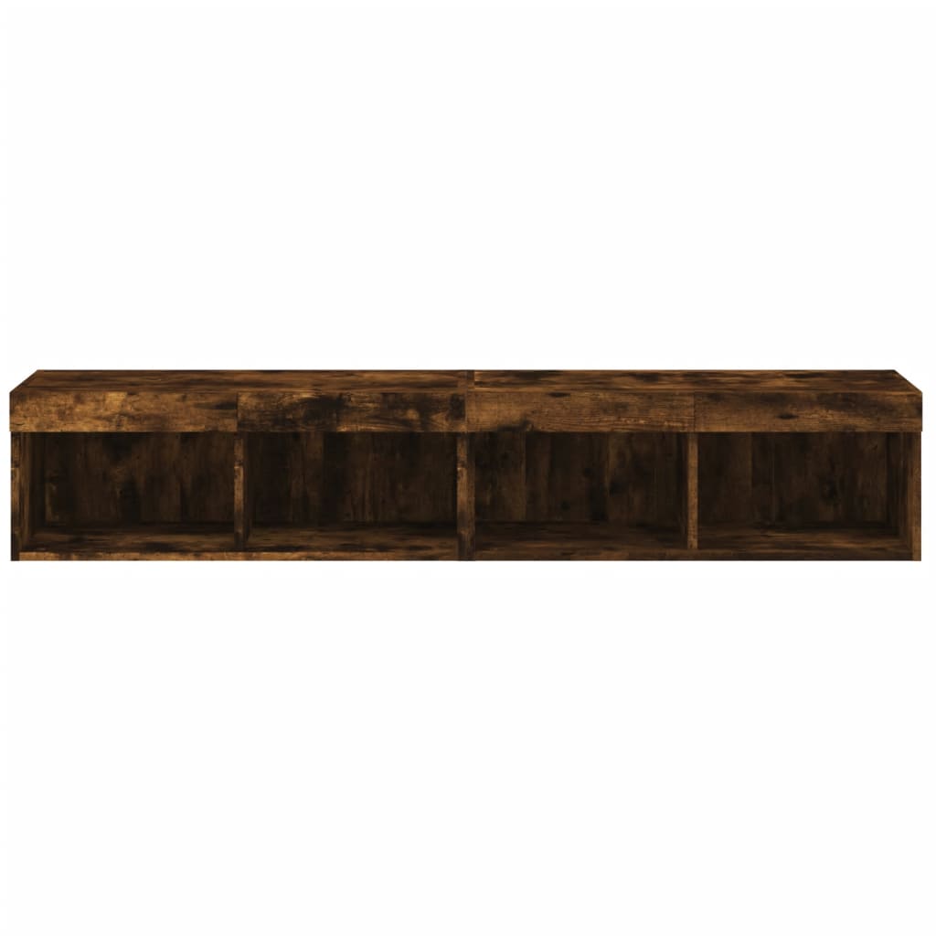 TV ormarići s LED svjetlima 2 kom boja hrasta 80x30x30 cm