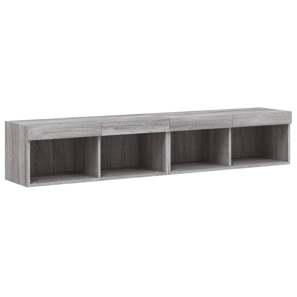 TV ormarići s LED svjetlima 2 kom boja hrasta 80x30x30 cm