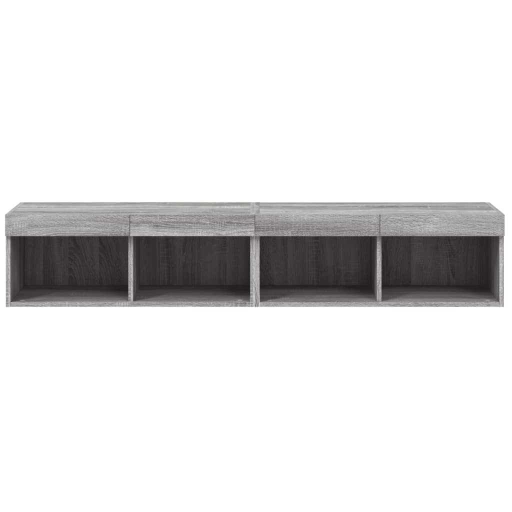 TV ormarići s LED svjetlima 2 kom boja hrasta 80x30x30 cm