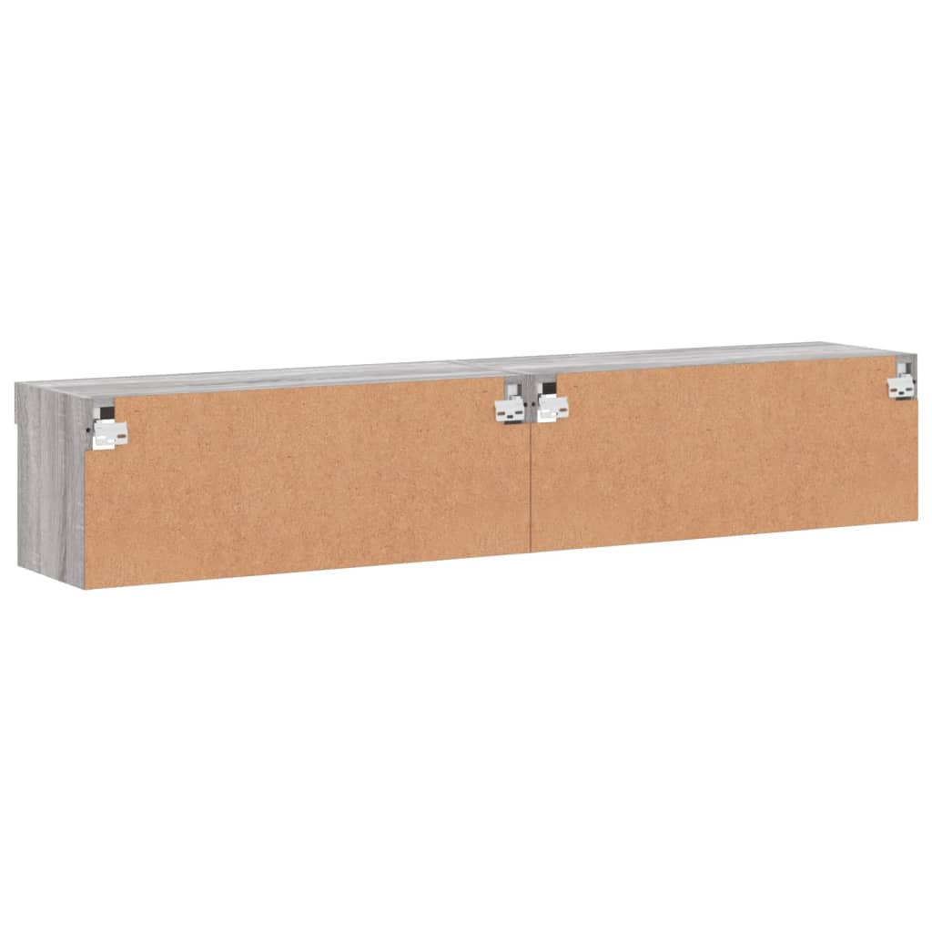 TV ormarići s LED svjetlima 2 kom boja hrasta 80x30x30 cm