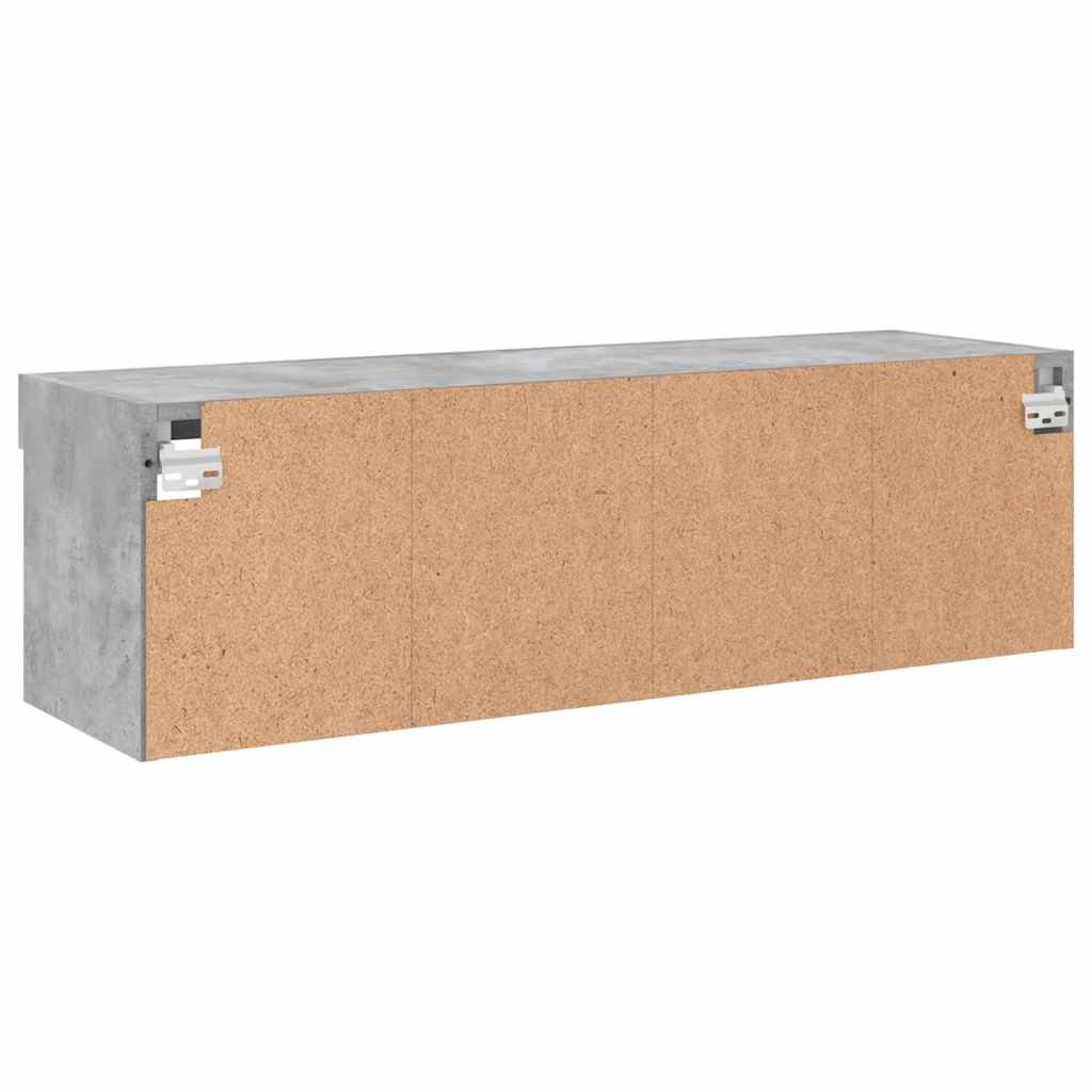 TV ormarić s LED svjetlima siva boja betona 100x30x30 cm