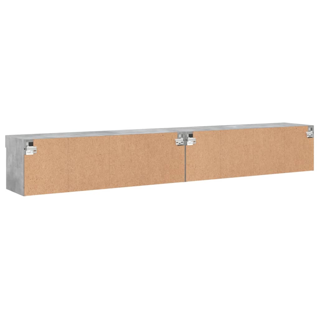 TV ormarići s LED svjetlima 2 kom boja betona 100x30x30 cm