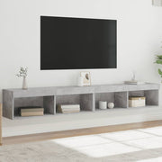 TV ormarići s LED svjetlima 2 kom boja betona 100x30x30 cm