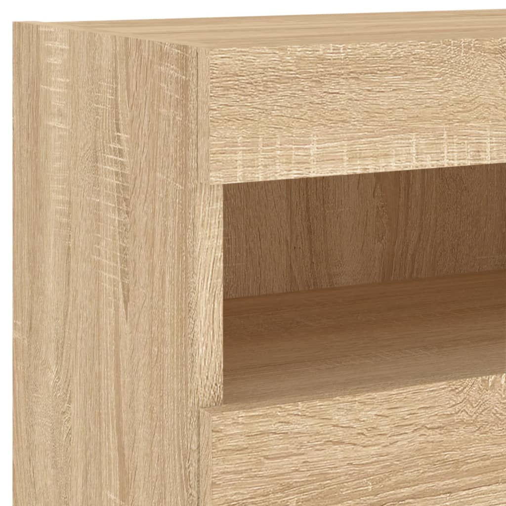 Zidni TV ormarić s LED svjetlima boja hrasta 40x30x40 cm