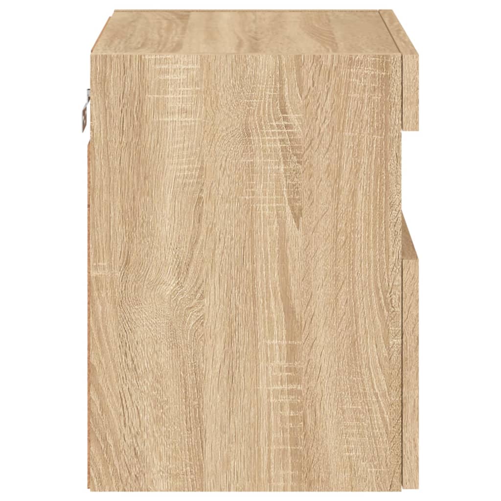 Zidni TV ormarić s LED svjetlima boja hrasta 40x30x40 cm