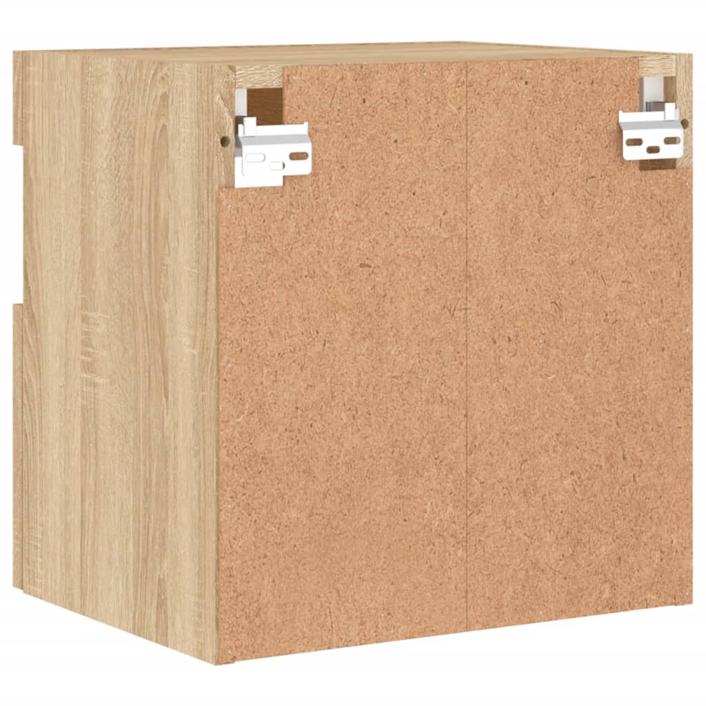 Zidni TV ormarić s LED svjetlima boja hrasta 40x30x40 cm