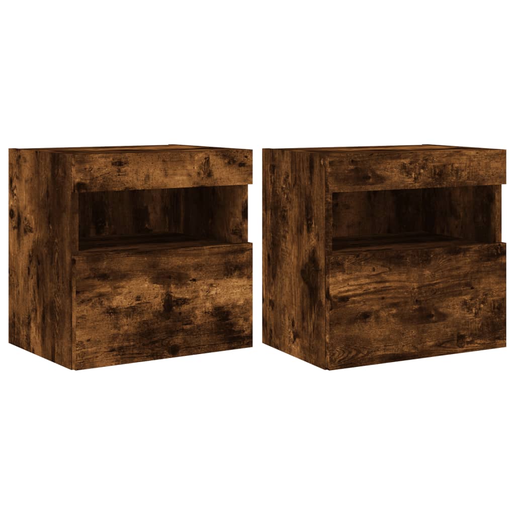 Zidni TV ormarići LED 2 kom boja hrasta 40x30x40 cm