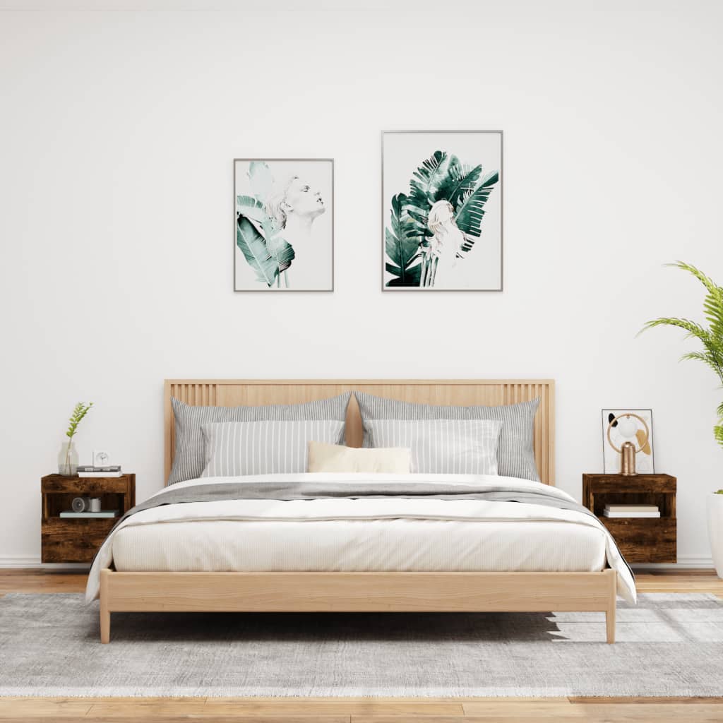 Zidni TV ormarići LED 2 kom boja hrasta 40x30x40 cm