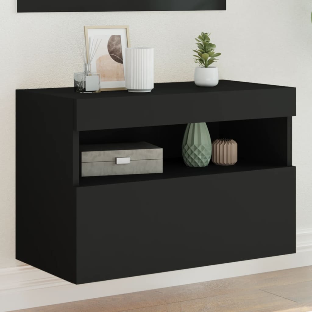 Zidni TV ormarić s LED svjetlima 40 x 30 x 40 cm