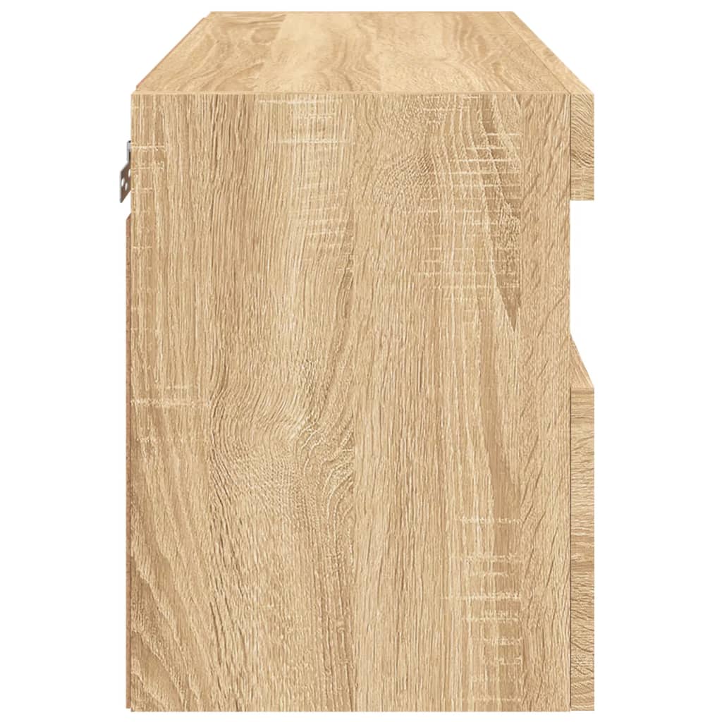 Zidni TV ormarić s LED svjetlima boja hrasta 60x30x40 cm