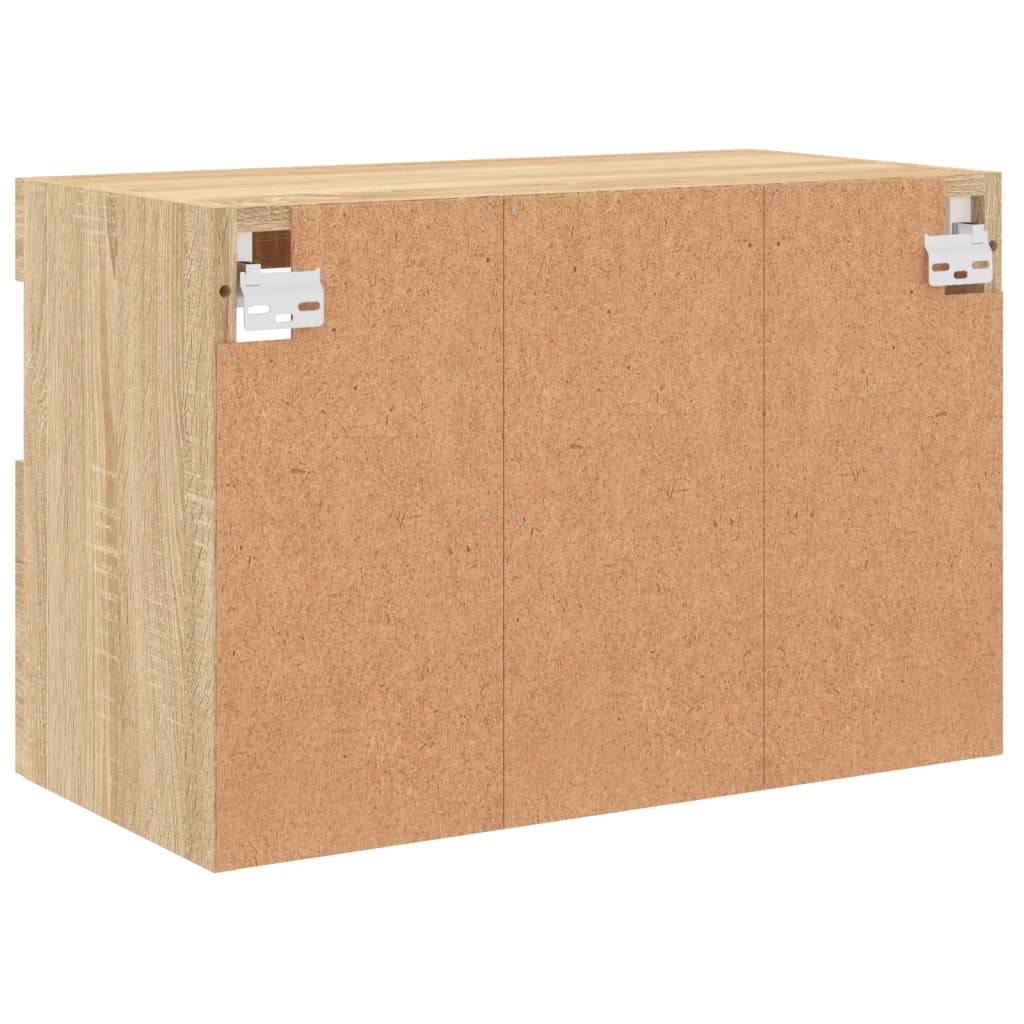 Zidni TV ormarić s LED svjetlima boja hrasta 60x30x40 cm
