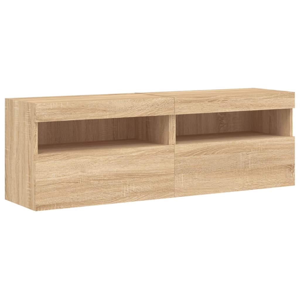 Zidni TV ormarići LED 2 kom boja hrasta sonome 60x30x40 cm