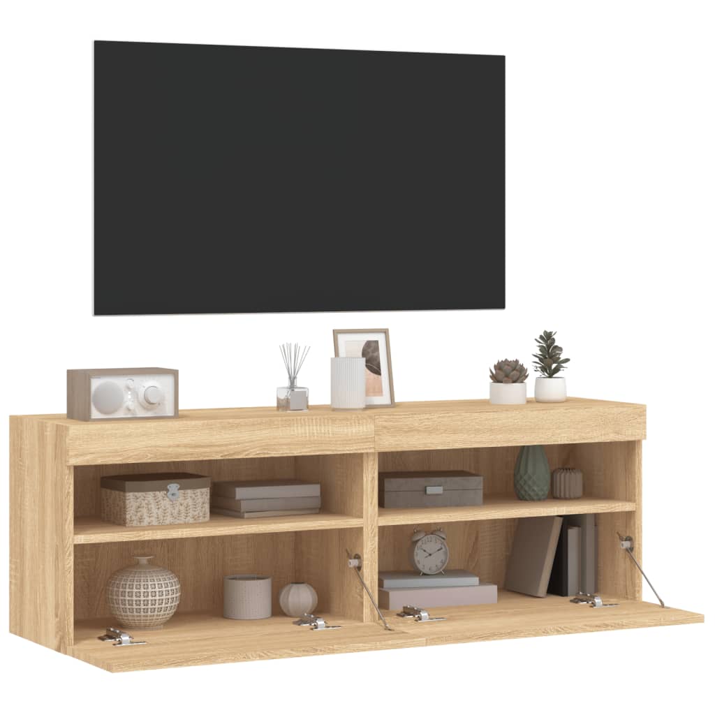 Zidni TV ormarići LED 2 kom boja hrasta sonome 60x30x40 cm