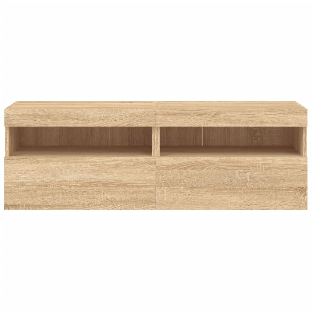 Zidni TV ormarići LED 2 kom boja hrasta sonome 60x30x40 cm
