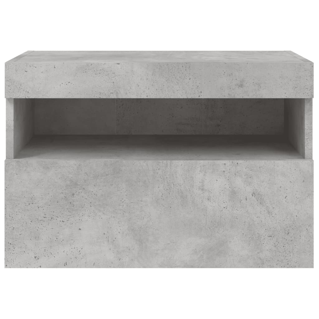 TV ormarić s LED svjetlima siva boja betona 60x30x40 cm