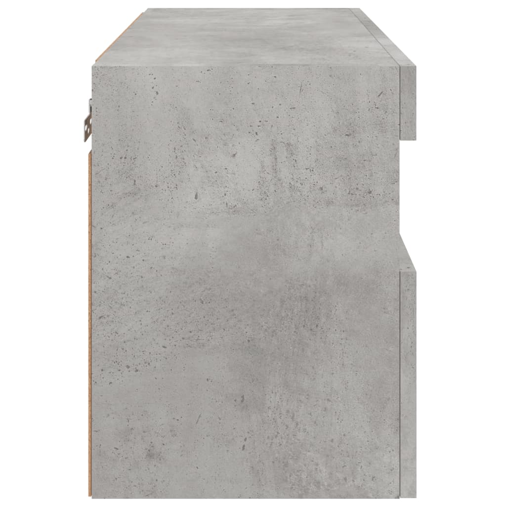 TV ormarić s LED svjetlima siva boja betona 60x30x40 cm