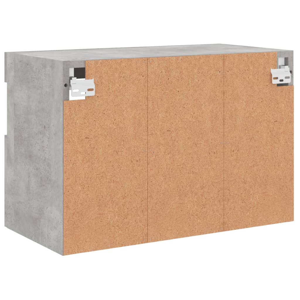 TV ormarić s LED svjetlima siva boja betona 60x30x40 cm