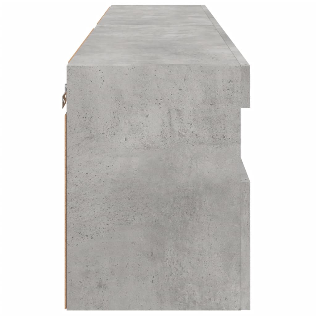 Zidni TV ormarići LED 2 kom boja betona 60x30x40 cm