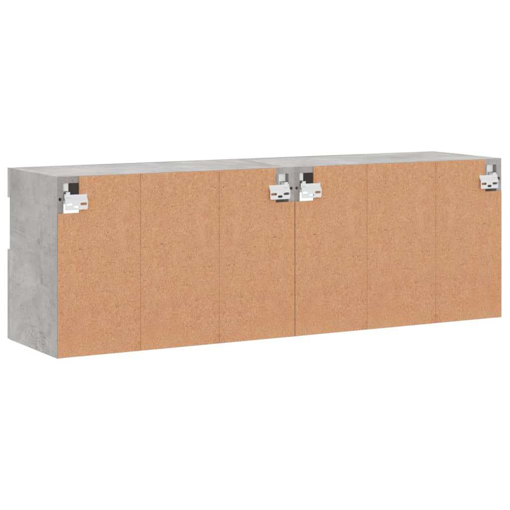 Zidni TV ormarići LED 2 kom boja betona 60x30x40 cm