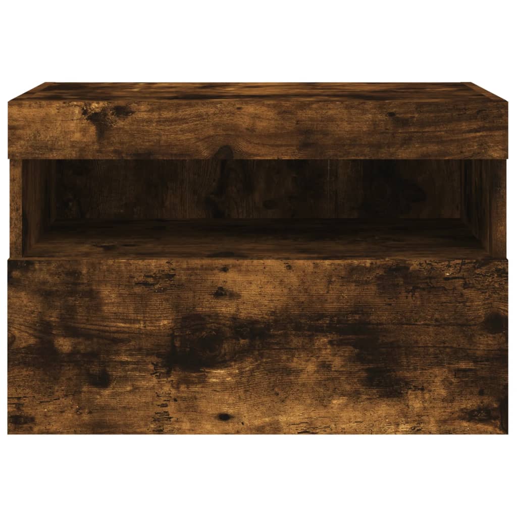 Zidni TV ormarić s LED svjetlima boja hrasta 60x30x40 cm