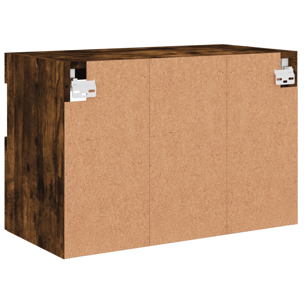 Zidni TV ormarić s LED svjetlima boja hrasta 60x30x40 cm