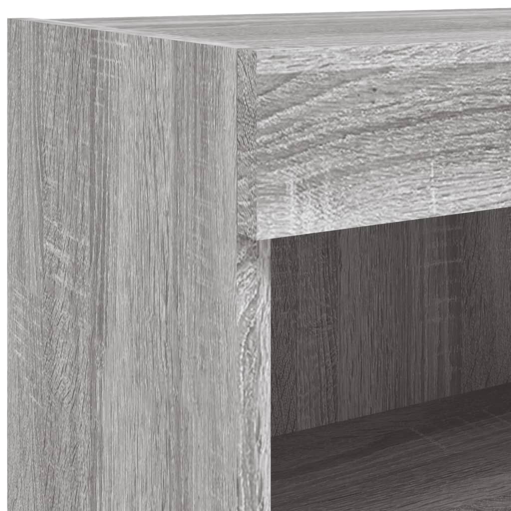 Zidni TV ormarić s LED svjetlima boja hrasta 60x30x40 cm