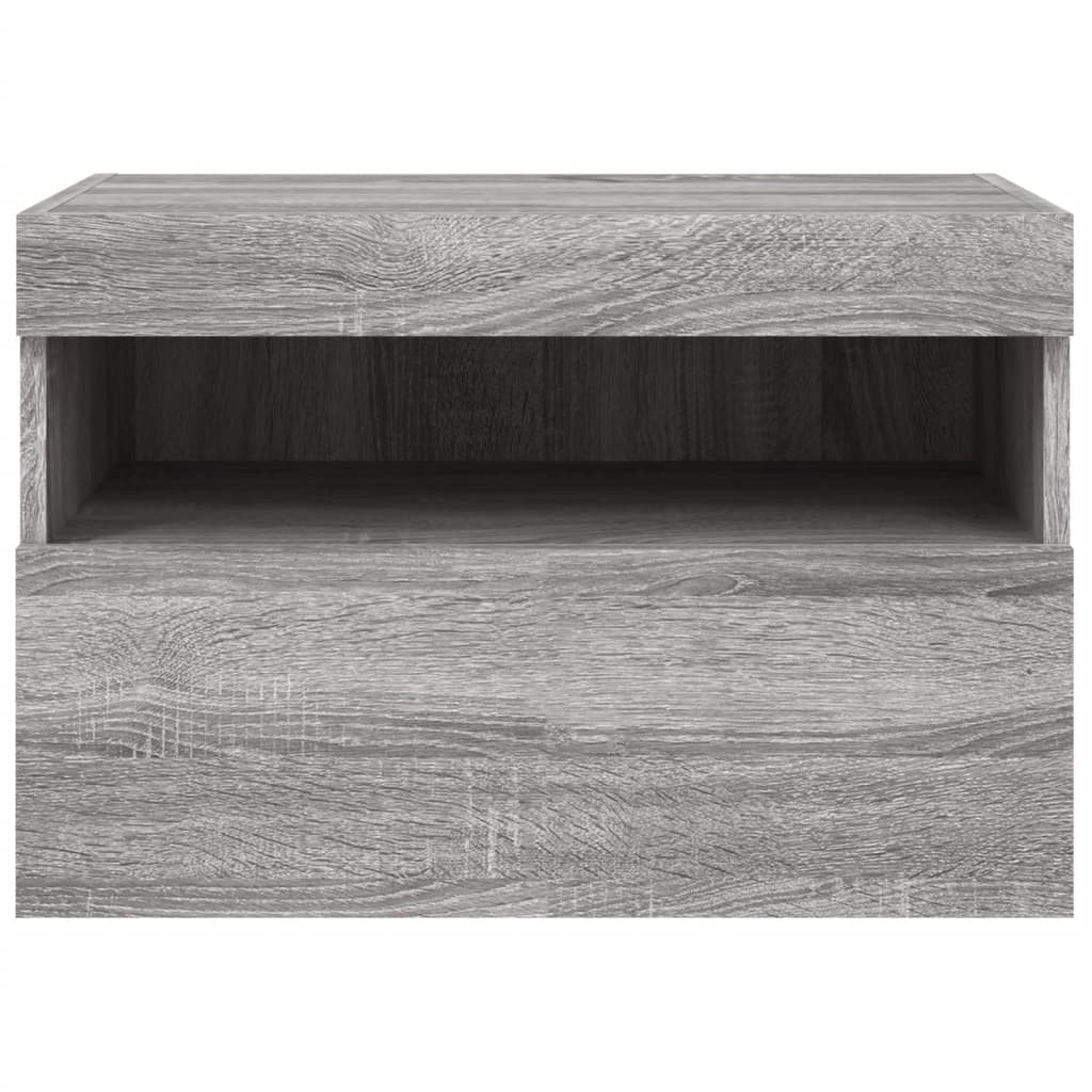 Zidni TV ormarić s LED svjetlima boja hrasta 60x30x40 cm