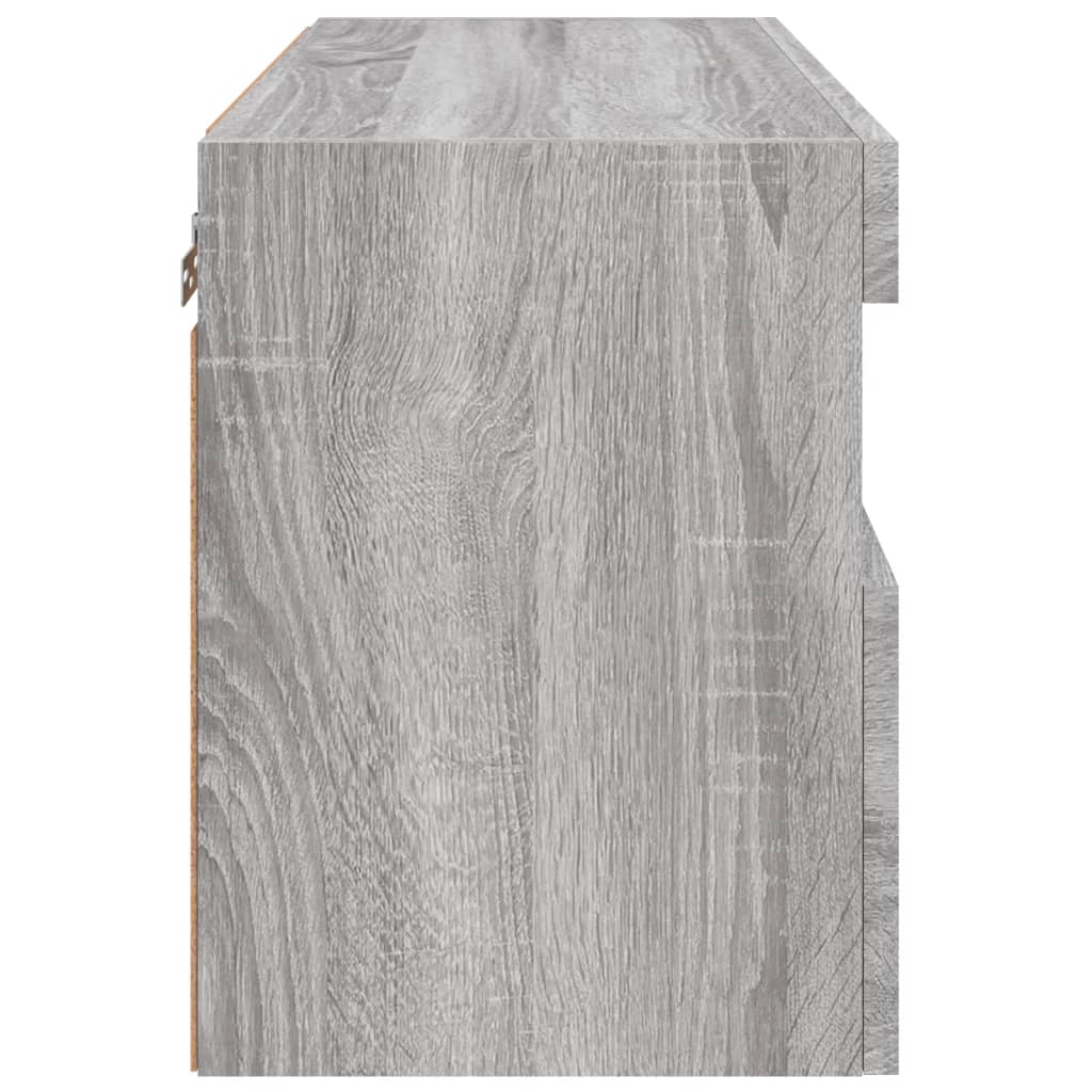 Zidni TV ormarić s LED svjetlima boja hrasta 60x30x40 cm