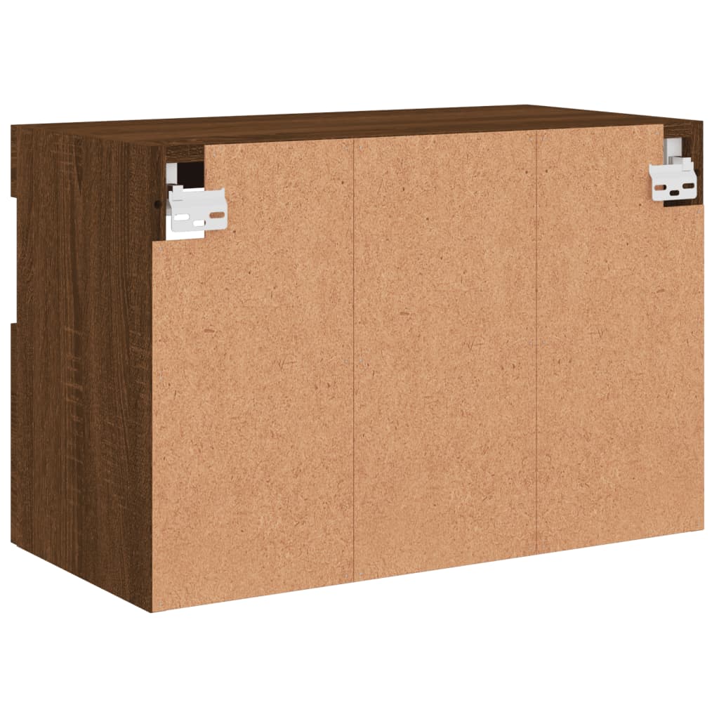 Zidni TV ormarić s LED svjetlima boja hrasta 60x30x40 cm