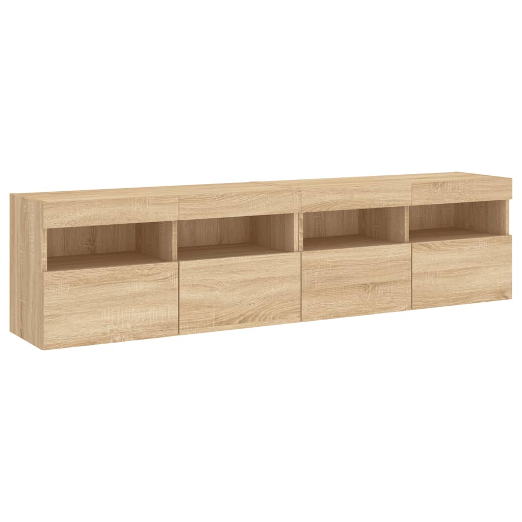 Zidni TV ormarići LED 2 kom boja hrasta sonome 80x30x40 cm