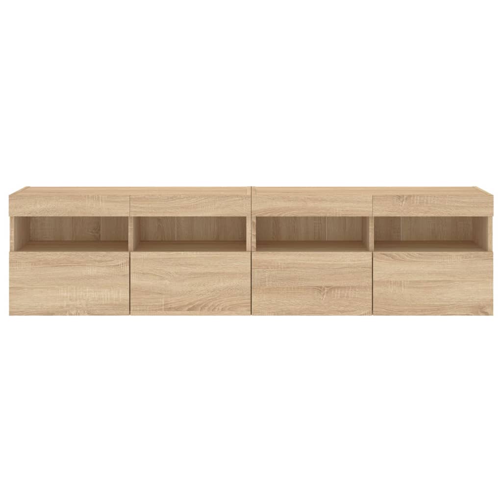 Zidni TV ormarići LED 2 kom boja hrasta sonome 80x30x40 cm