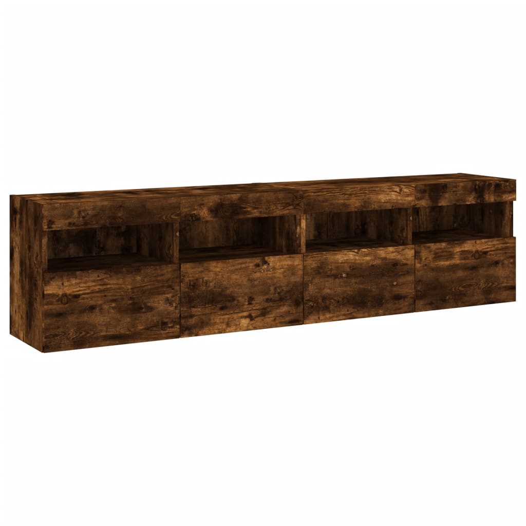 Zidni TV ormarići LED 2 kom boja hrasta 80x30x40 cm