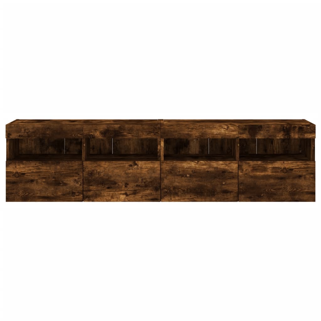 Zidni TV ormarići LED 2 kom boja hrasta 80x30x40 cm
