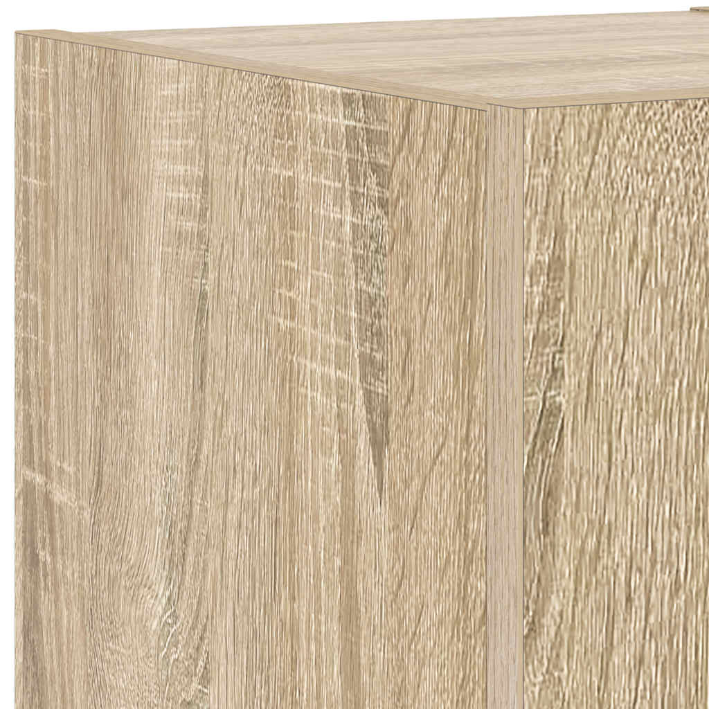 Zidni TV ormarić s LED svjetlima boja hrasta 30,5 x 35 x 30 cm