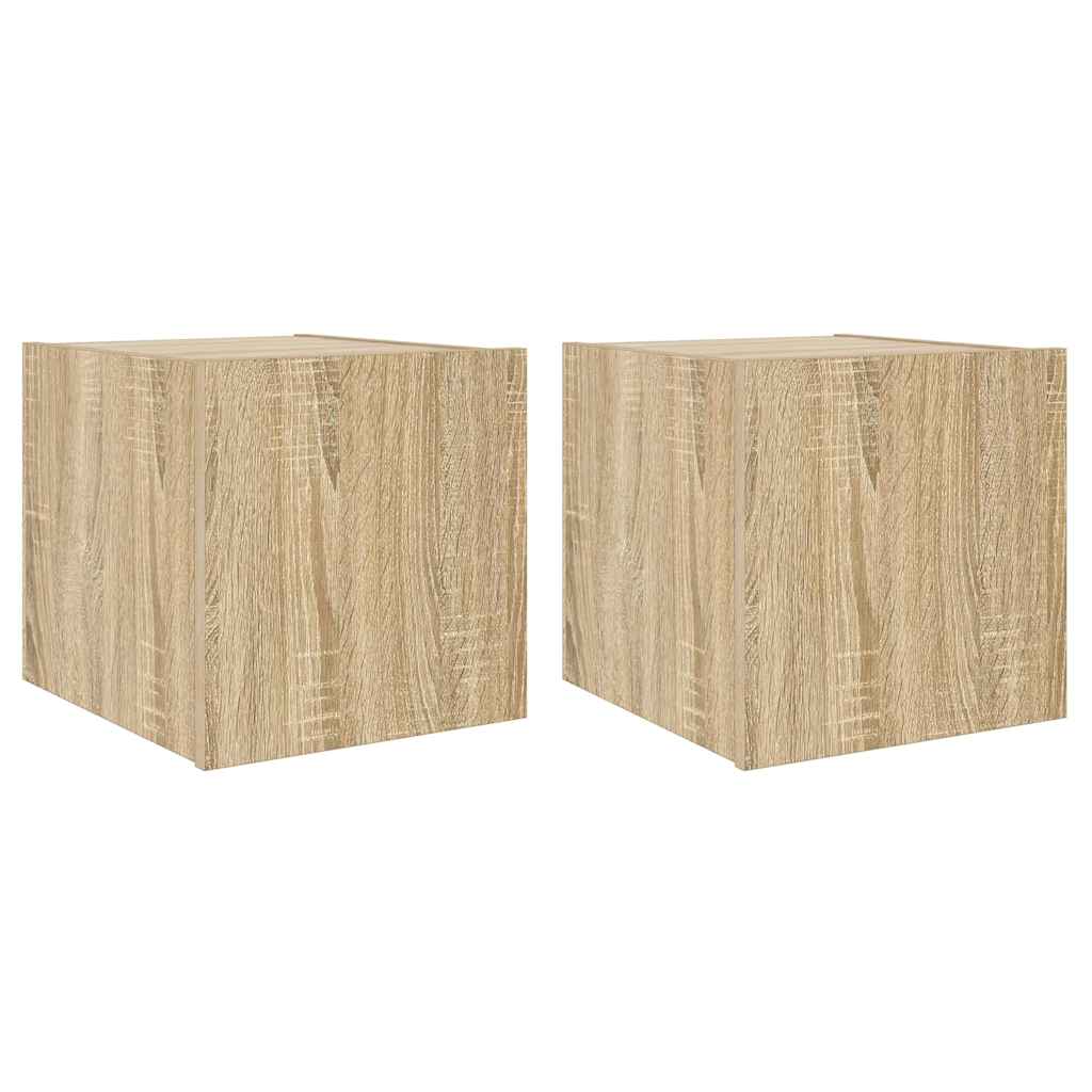 Zidni TV ormarići LED 2 kom boja hrasta sonome 30,5x35x30 cm