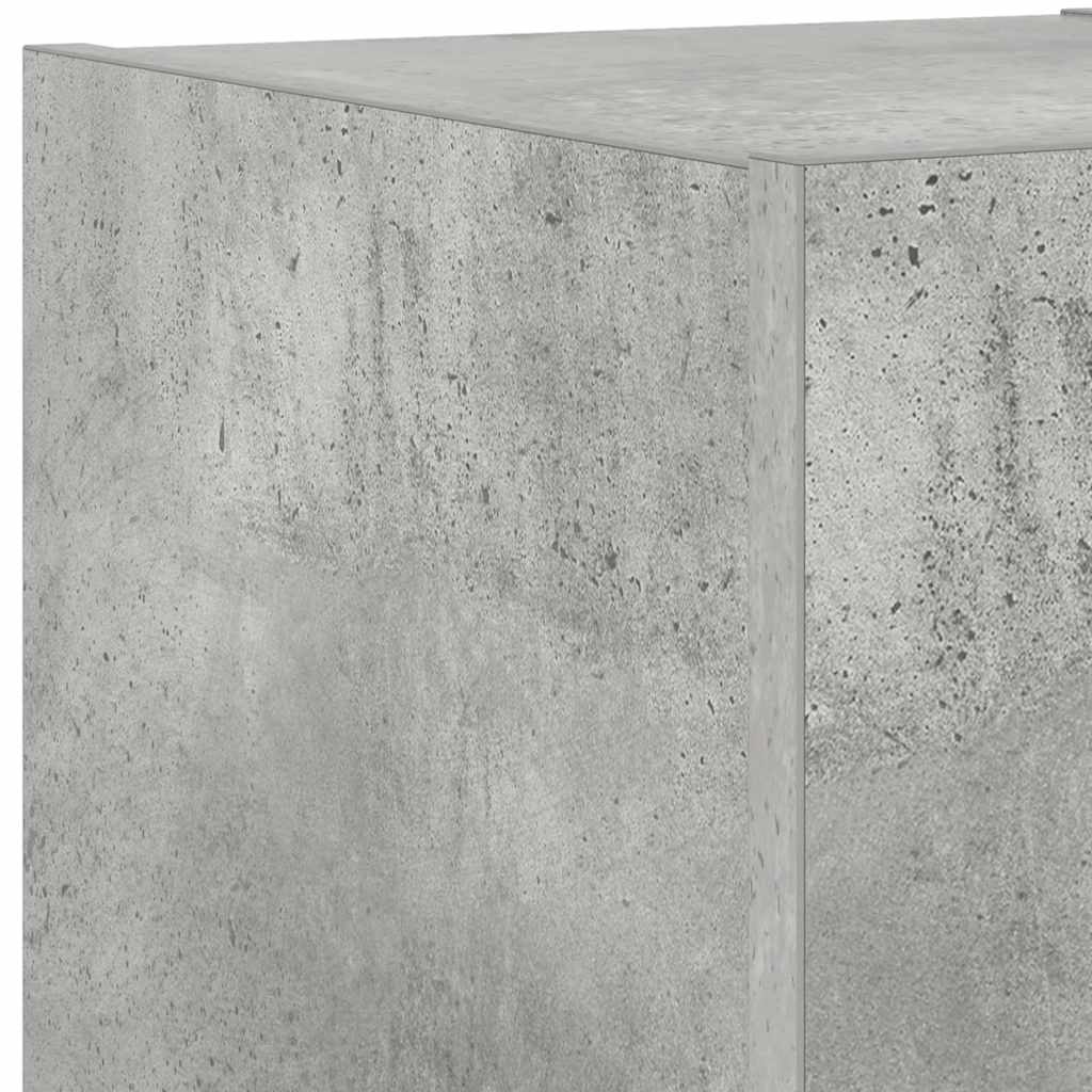 Zidni TV ormarić s LED svjetlima siva boja betona 30,5x35x30 cm