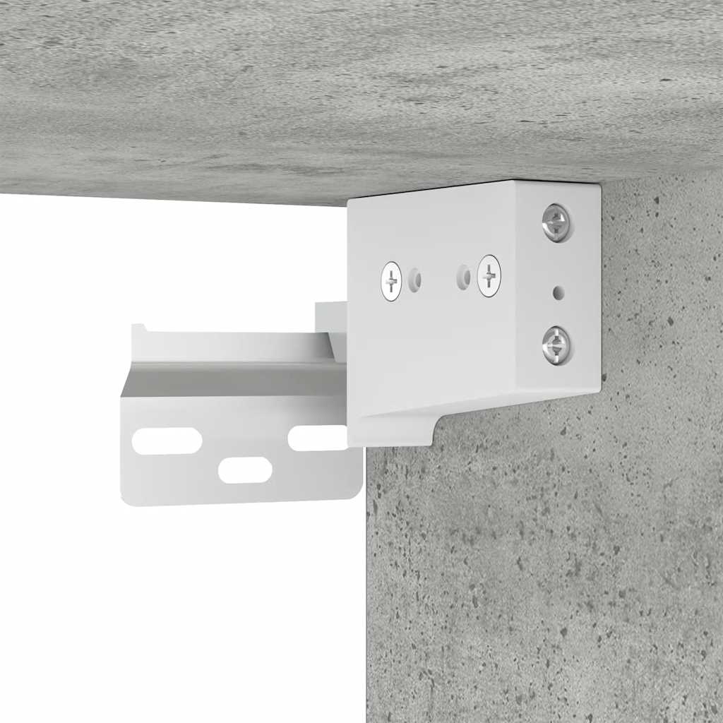 Zidni TV ormarić s LED svjetlima siva boja betona 30,5x35x30 cm
