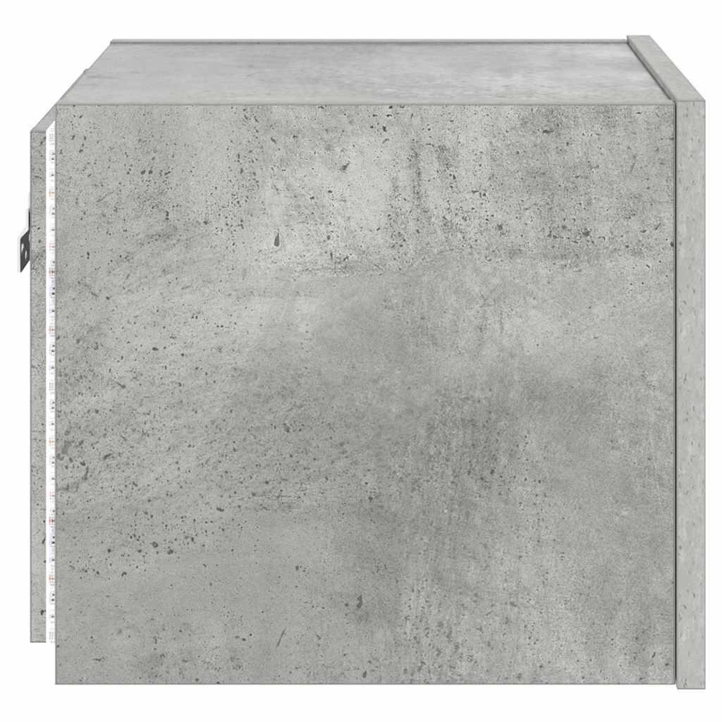 Zidni TV ormarić s LED svjetlima siva boja betona 30,5x35x30 cm