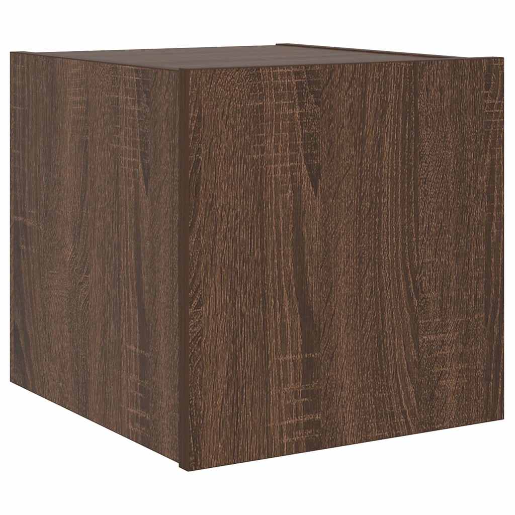 Zidni TV ormarić s LED svjetlima boja hrasta 30,5 x 35 x 30 cm