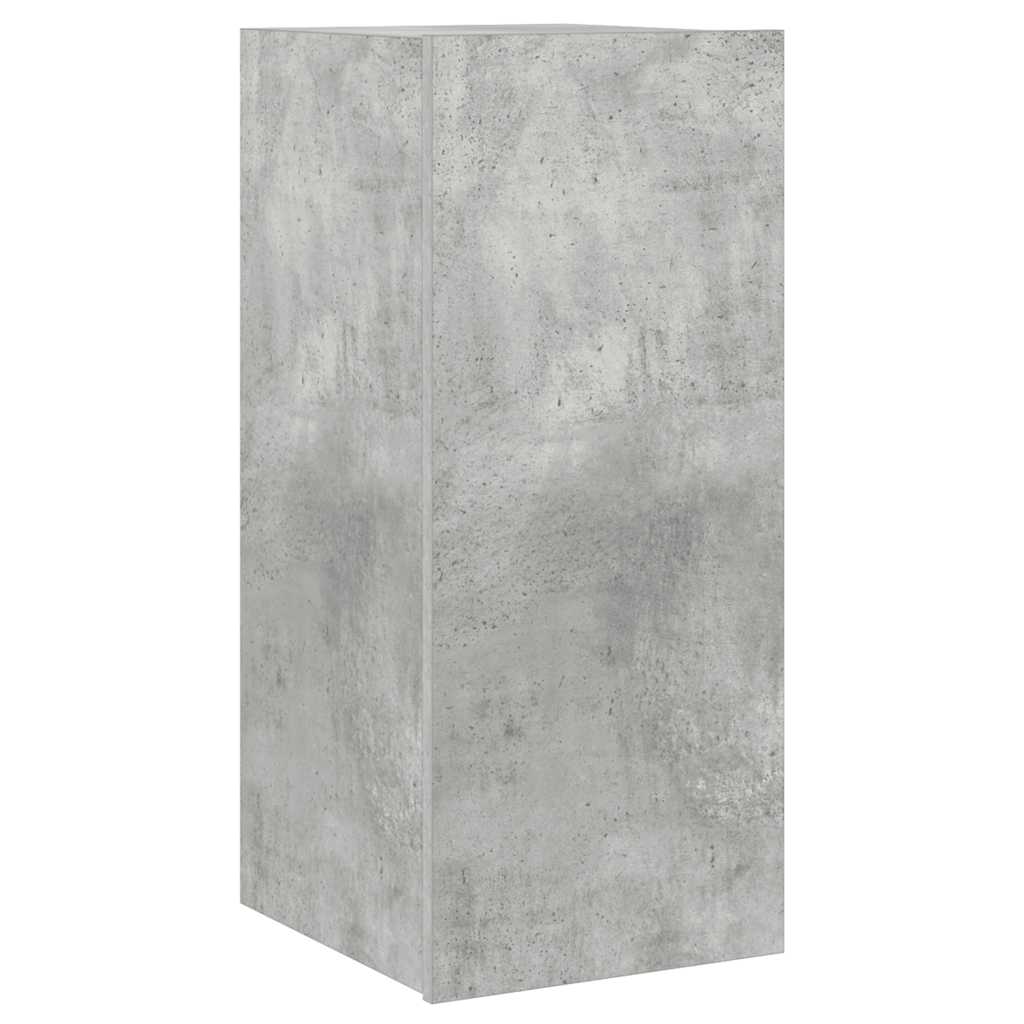 TV ormarić s LED svjetlima siva boja betona 30,5 x 35 x 70 cm