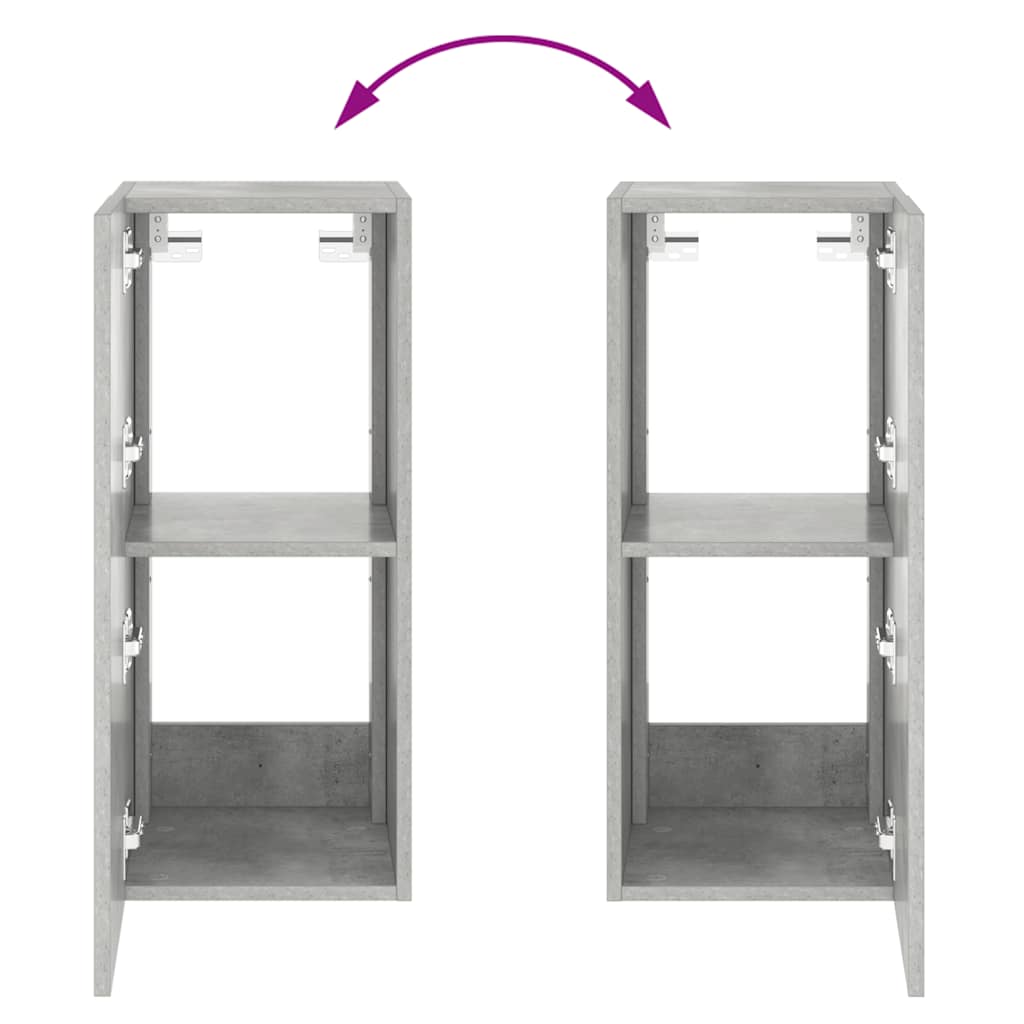 TV ormarić s LED svjetlima siva boja betona 30,5 x 35 x 70 cm