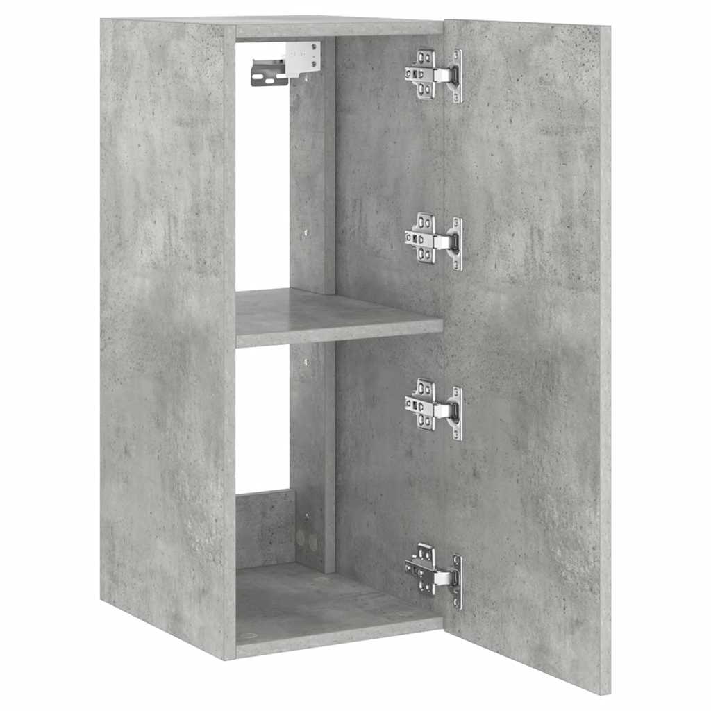 TV ormarić s LED svjetlima siva boja betona 30,5 x 35 x 70 cm
