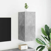 TV ormarić s LED svjetlima siva boja betona 30,5 x 35 x 70 cm