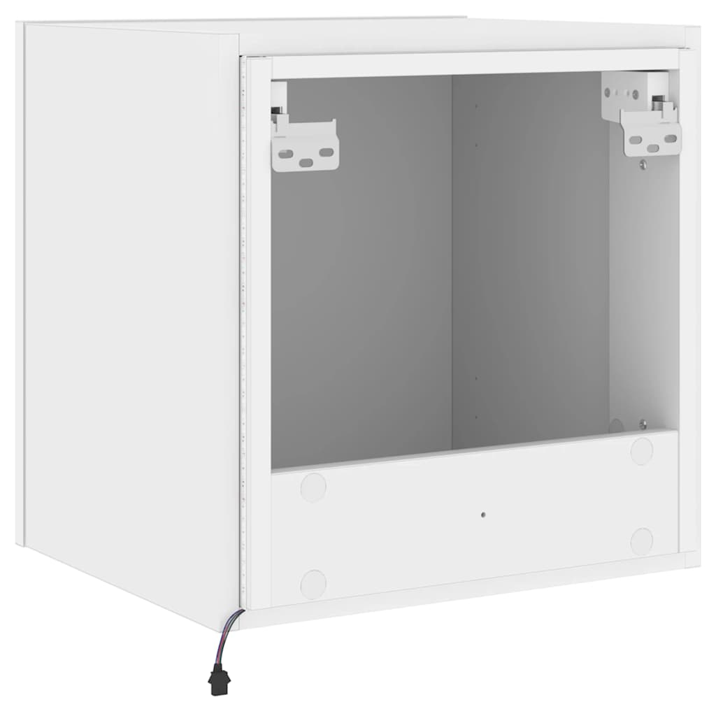 Zidni TV ormarić s LED svjetlima bijeli 40,5 x 35 x 40 cm