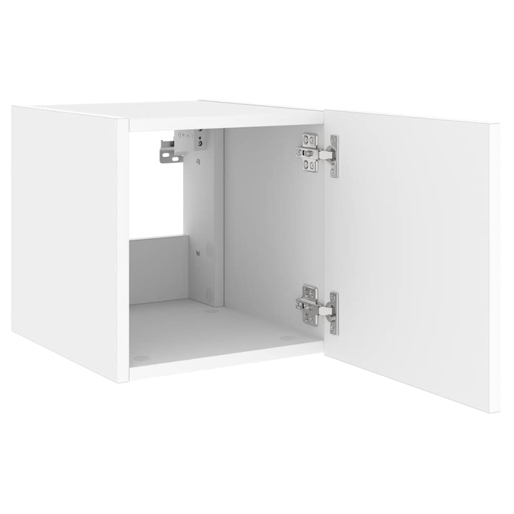 Zidni TV ormarić s LED svjetlima bijeli 40,5 x 35 x 40 cm