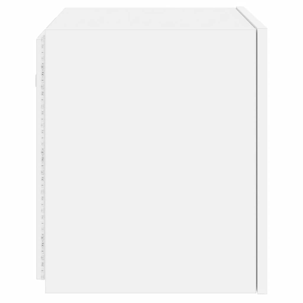 Zidni TV ormarić s LED svjetlima bijeli 40,5 x 35 x 40 cm